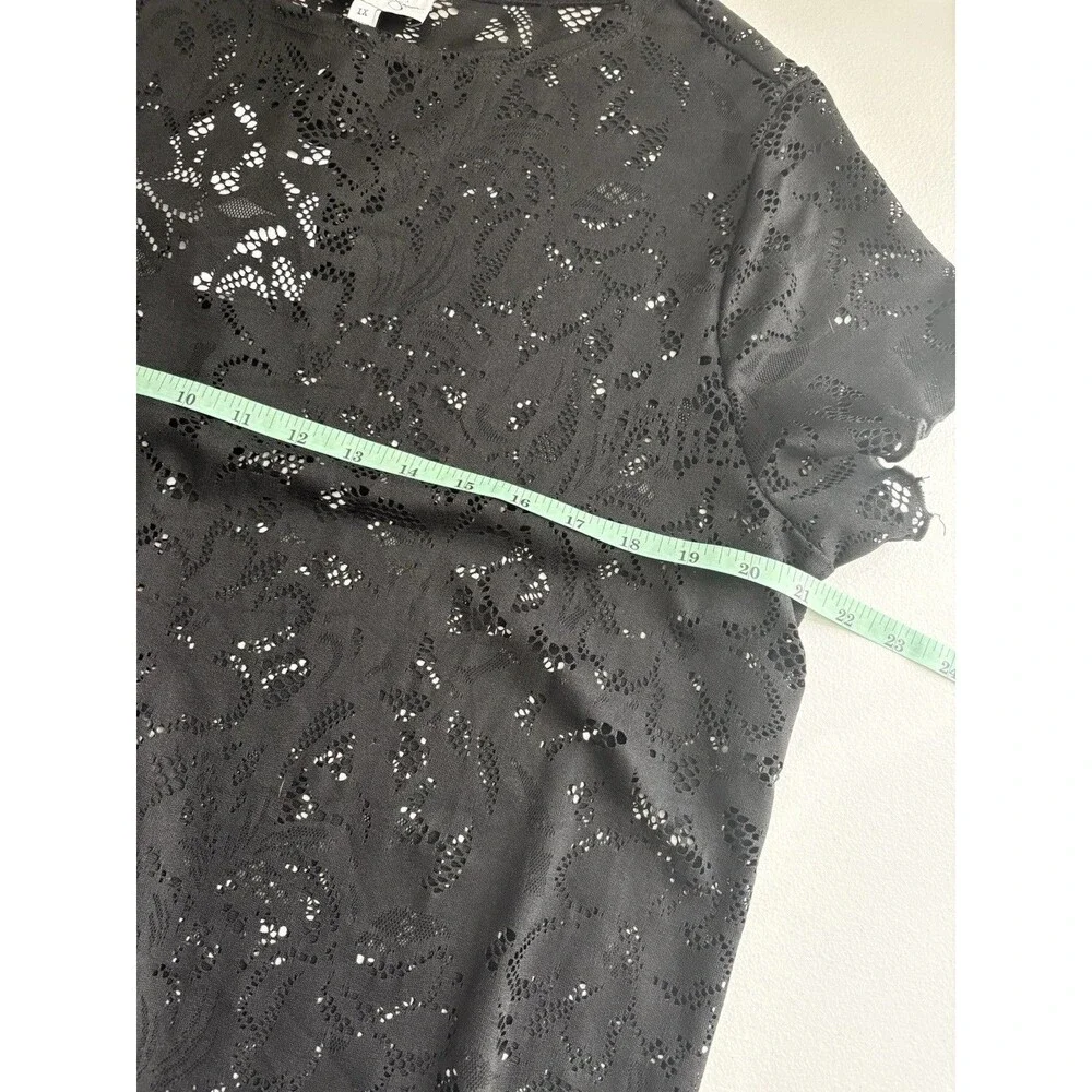 Jessica Simpson Black Lace Maxi 1X Dress Goth Whimsy Festival Coverup Beach